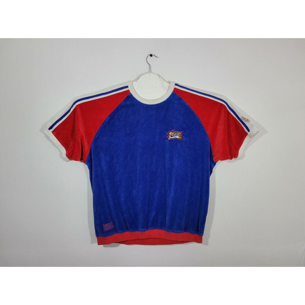 NBA Philadelphia 76ers Short‎ Sleeve Velour Top Men's Size 3XL